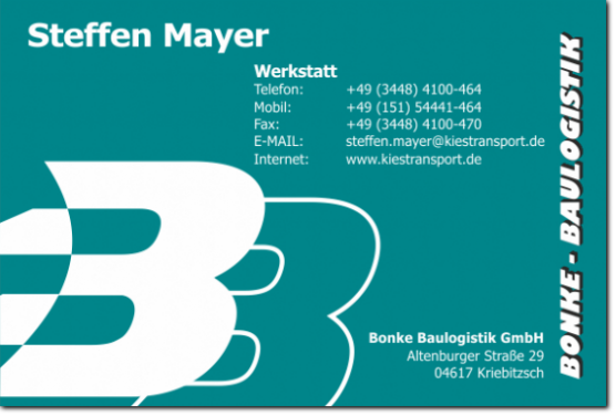 Visitenkarte Outlook Mayer, Steffen